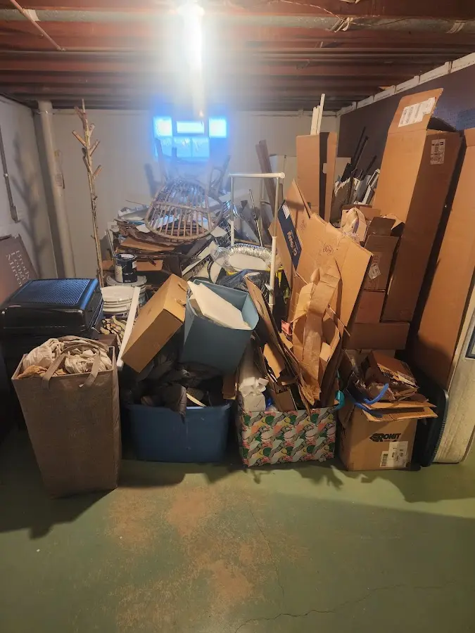 Roll-off dumpster container at job site for 15 Yard Dumpster Rental in Ripon